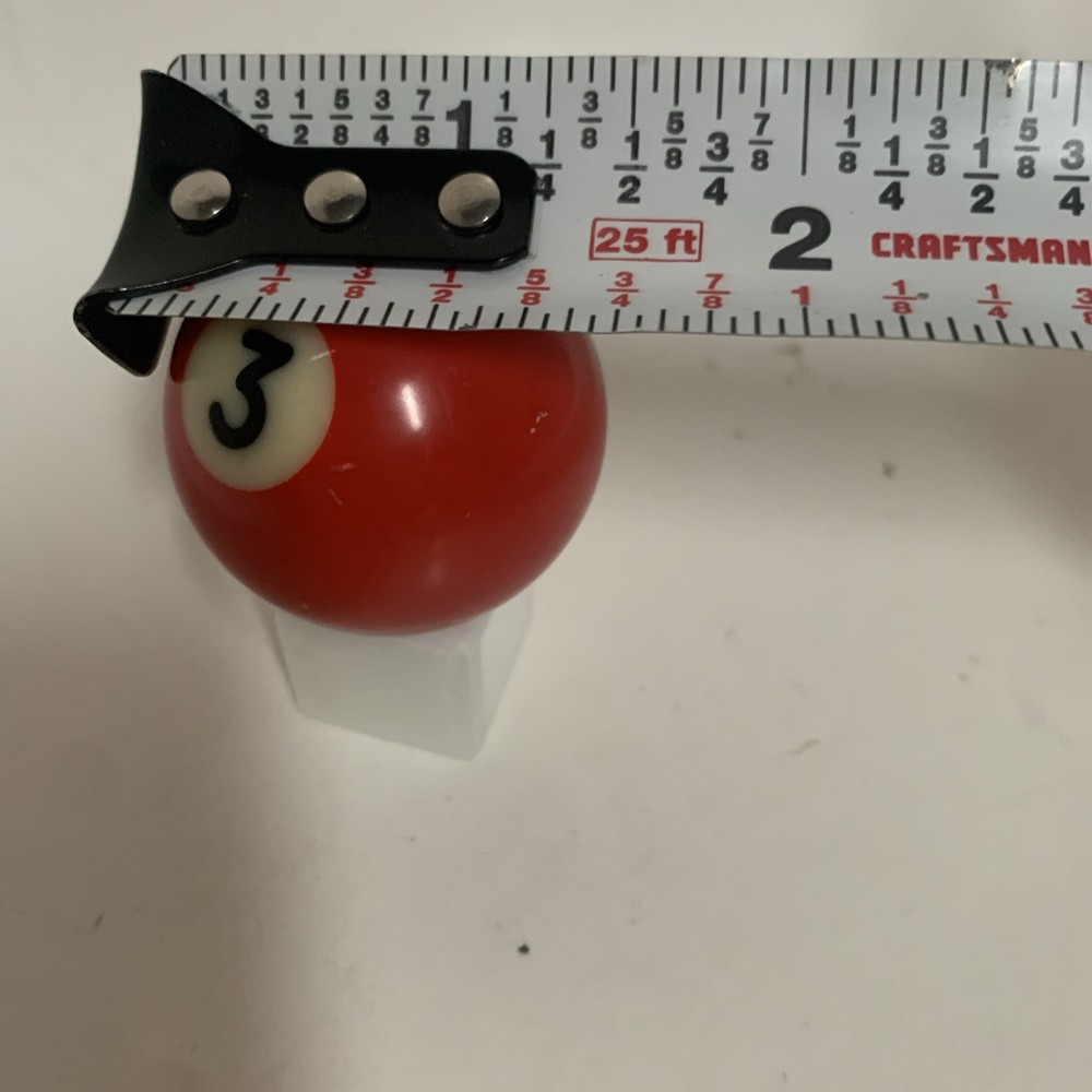 Vintage VTG Replacement 1.5" Mini Billiard Pool Ball #3 Solid Red