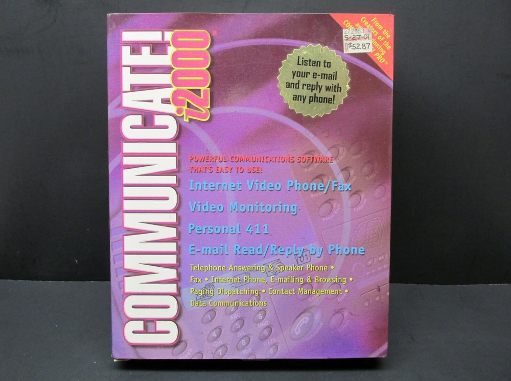 Communicate! 2000, PC CD-ROM, W 95, 98, 2000, NT 4.0, 1999, Never Used