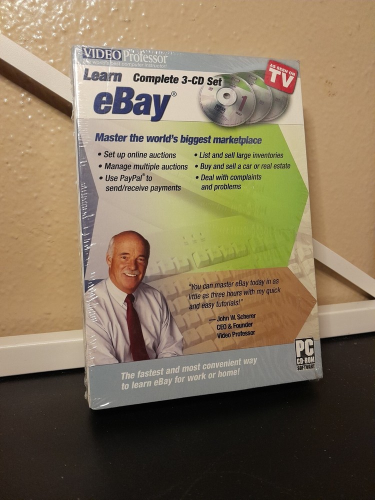 NEW: "LEARN eBAY" VIDEO PROFESSOR: Vintage PC CD-ROM 3-CD Set