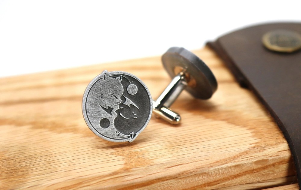 Moogle Yin & Yang Cufflinks - Final Fantasy