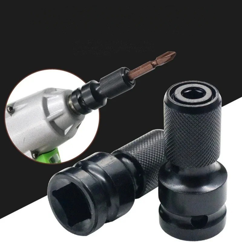 Socket Adapter Impact Hex Shank Drill Bits Power Extension Bar 1/2 to 1/4