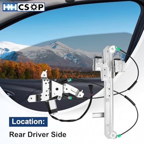 Rear Left Driver Side Power Window Regulator with Motor Compatible with Chevy
