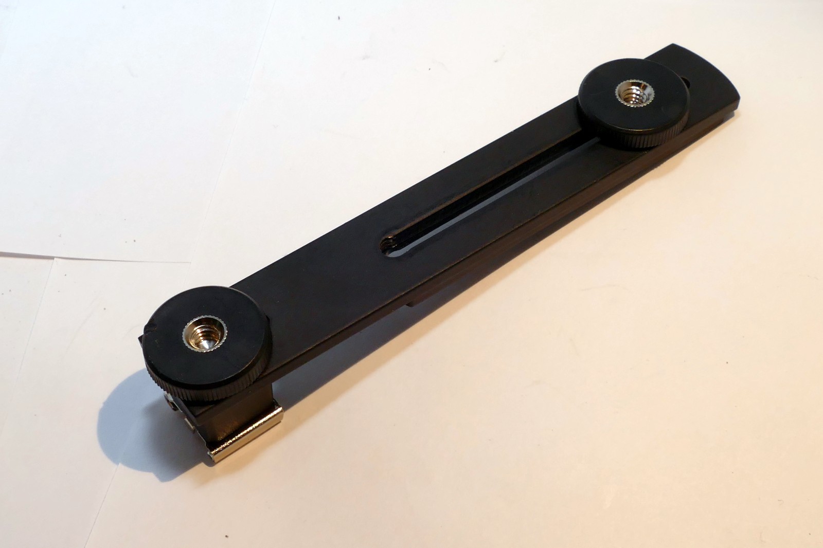 Extension Post Flash Bracket - straight 6 inch long hot shoe