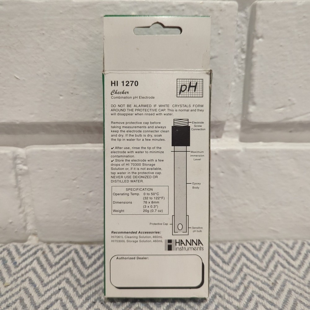 Hanna Instruments HI 1270 Checker Combination pH Electrode Replacement