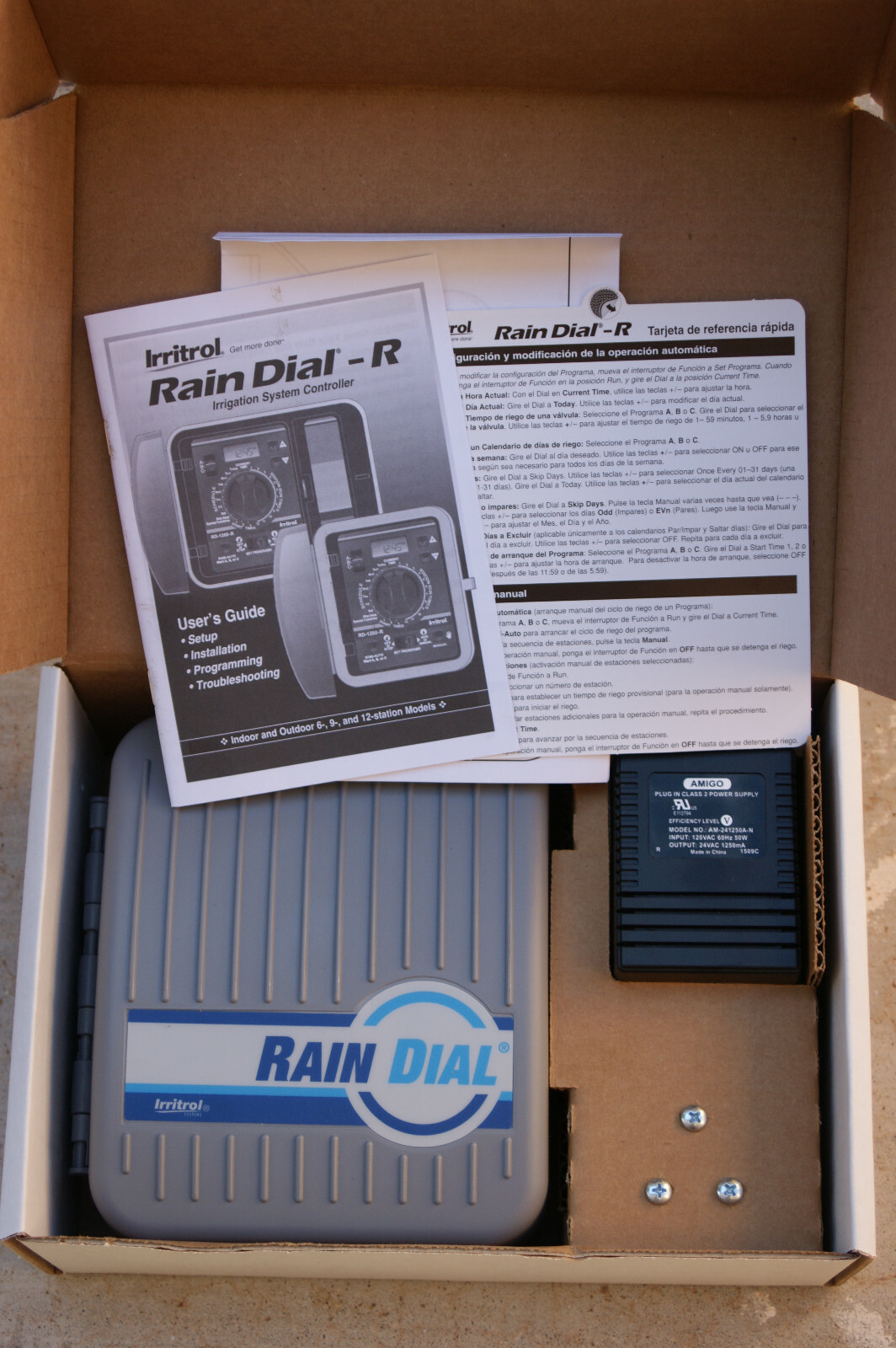 NEW - Irritrol / Hardie Rain Dial RD-600 R / RD-600 INT COMPLETE SYSTEM