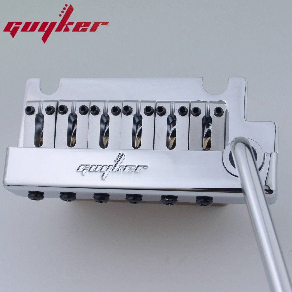 Guyker Non-locking 2 Point Guitar Tremolo Bridge String Spacing 10.8MM Chrome