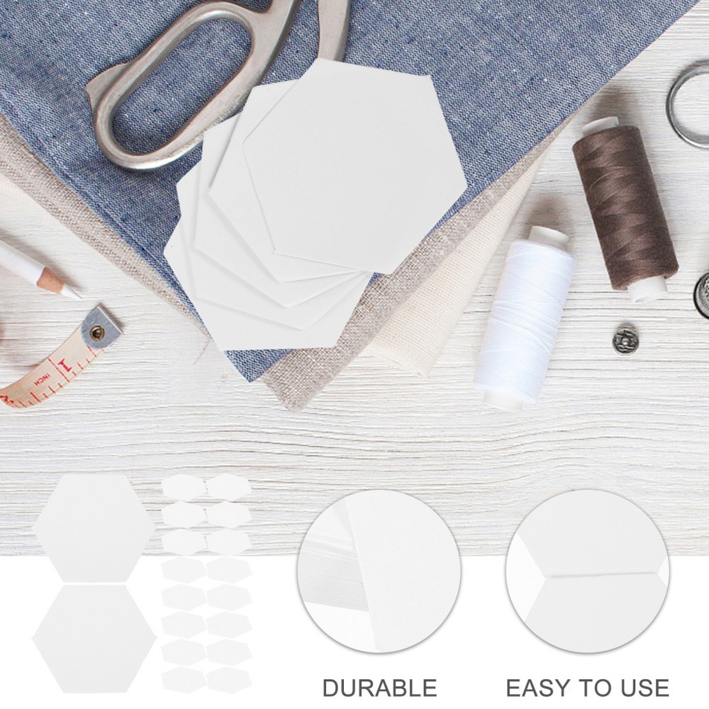300 Pcs Handwork Craft Paper Patchwork for DIY Reusable Hexagonal