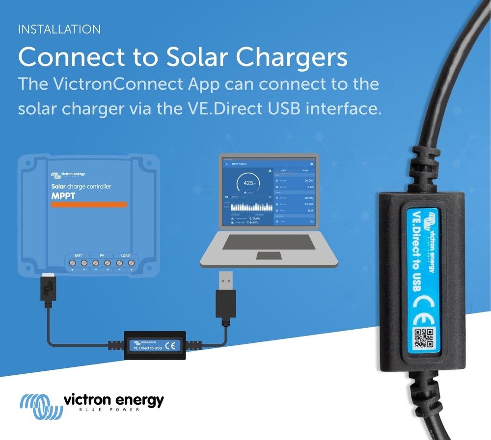 Victron Energy VE.Direct to USB Interface Interface, Black