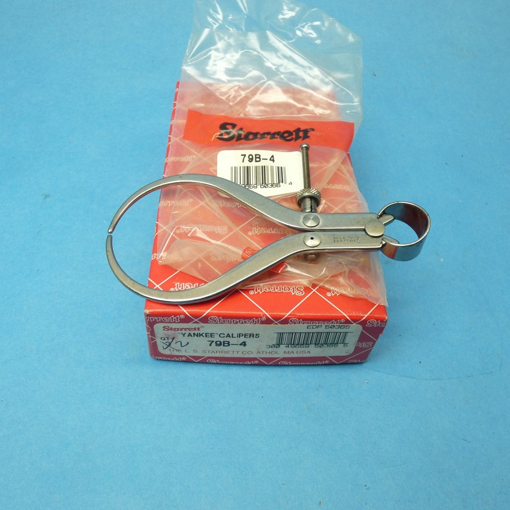 Starrett 79B-4 Yankee Spring-Type 0-4" Outside Caliper Quick-Spring Nut Flat Leg