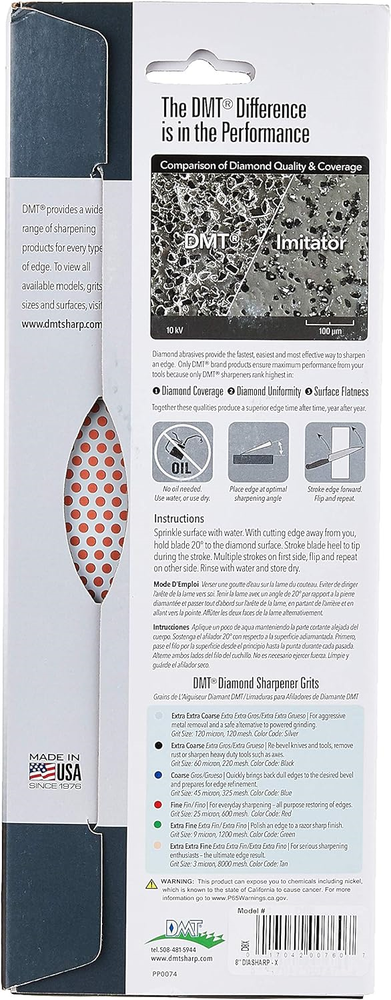 Diamond Machine Technology (DMT) 8-in. Diamond Dia-Sharp Whetsone Bench Stone Ex