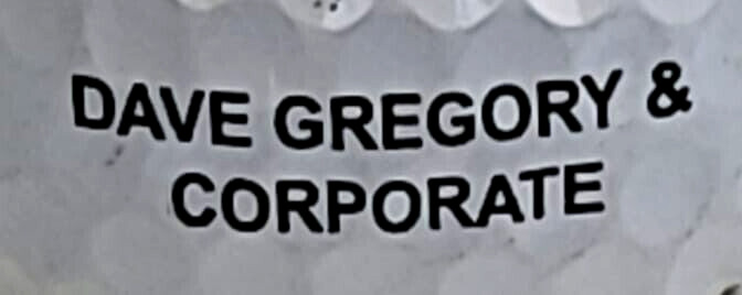 Dave Gregory & Corporate Logo Golf Ball (Titleist Pro V1) ~ AAA