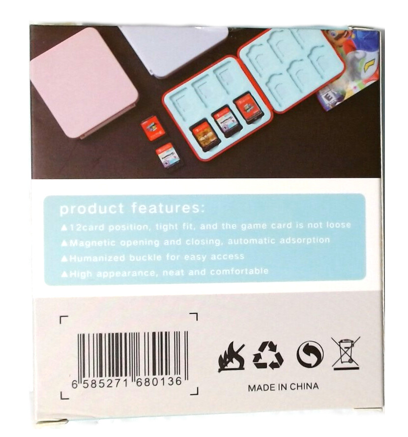 12 Game Protective Hard Shell Box for Nintendo Switch and Micro SD/TF