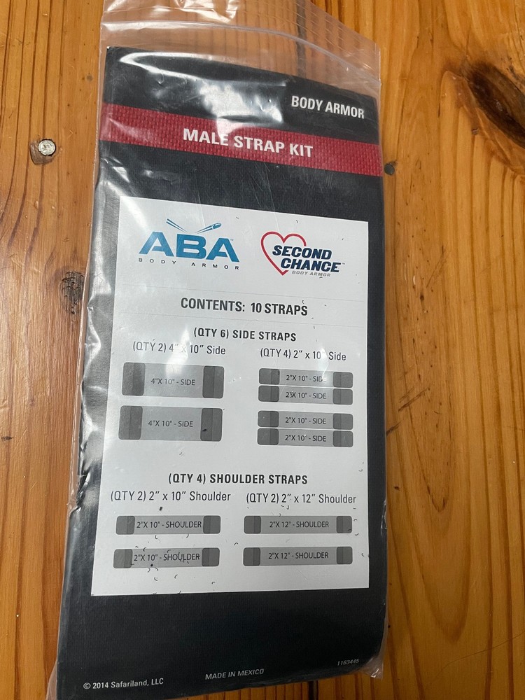 ABA/SecondChance Replacement Body Armor Straps - 10 Piece Set