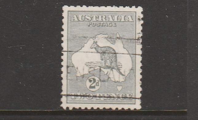 1915 KANGAROO THIRD WMK 2d GREY ERROR "SCRATCH FROM MAP TO TABLET" BW 7(2)E $60