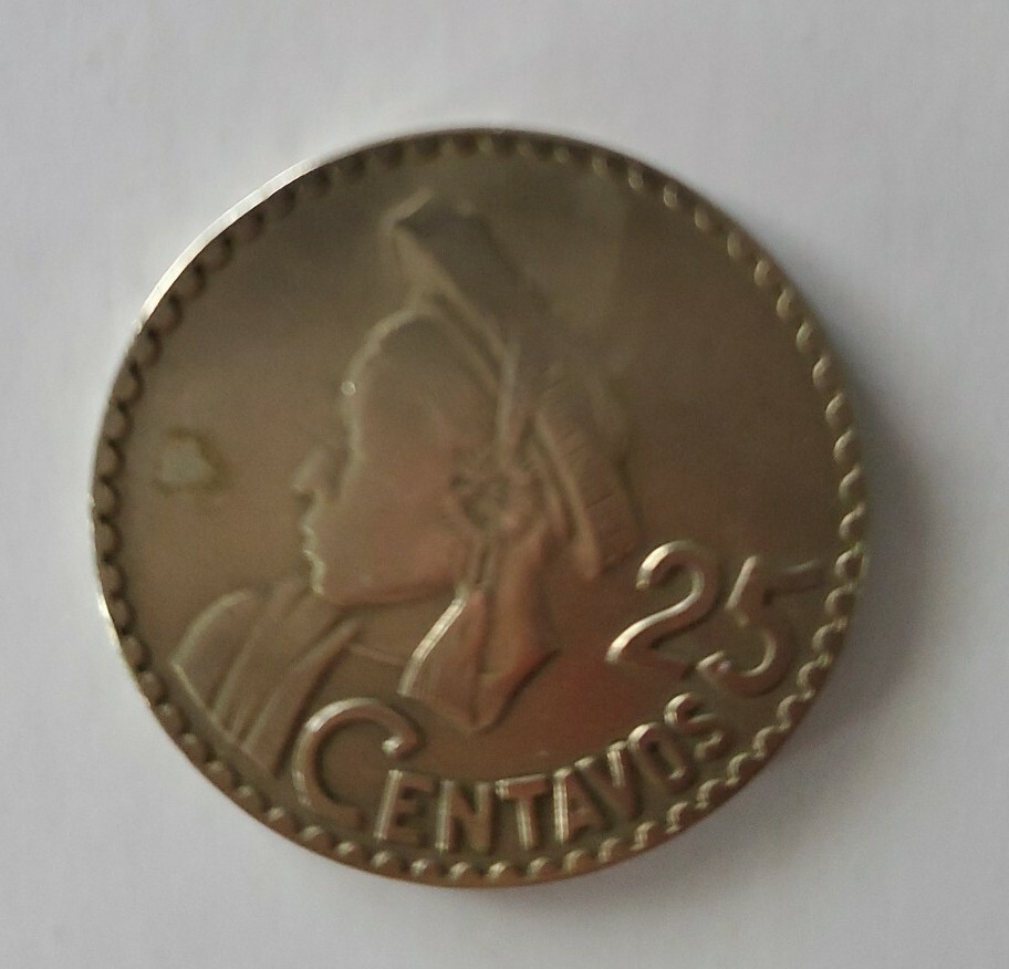 1965 Guatemala 25 Centavos