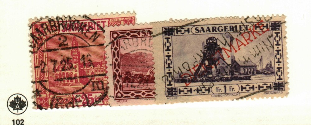 Saar #107, 126, O25b used