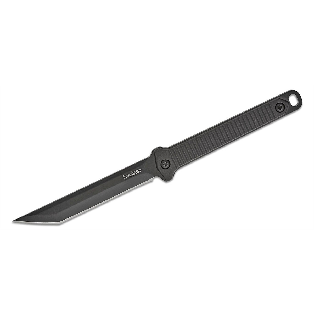 Kershaw Dune American Tanto Fixed Blade Neck Knife with Nylon Sheath - Black