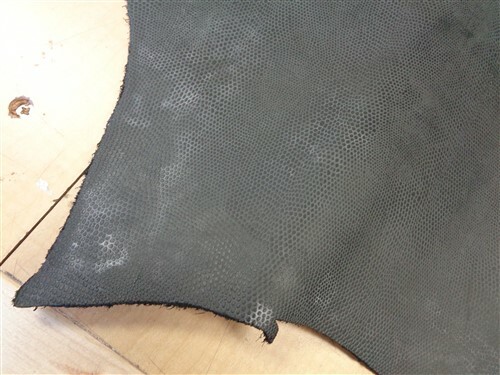 LEATHER HIDE BLACK TEXTED 40" X 45 1/2"