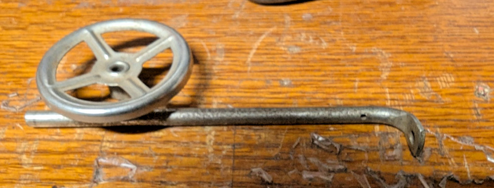 ORIGINAL  NICKEL STEERING WHEEL & COLUMN A C Gilbert Erector SET ZEPPELIN SET