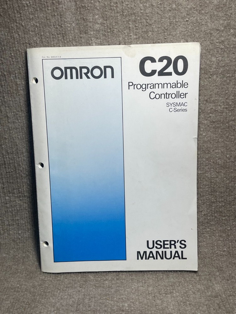 OMRON Sysmac C-Series C20 Programmable Controller User's Manual