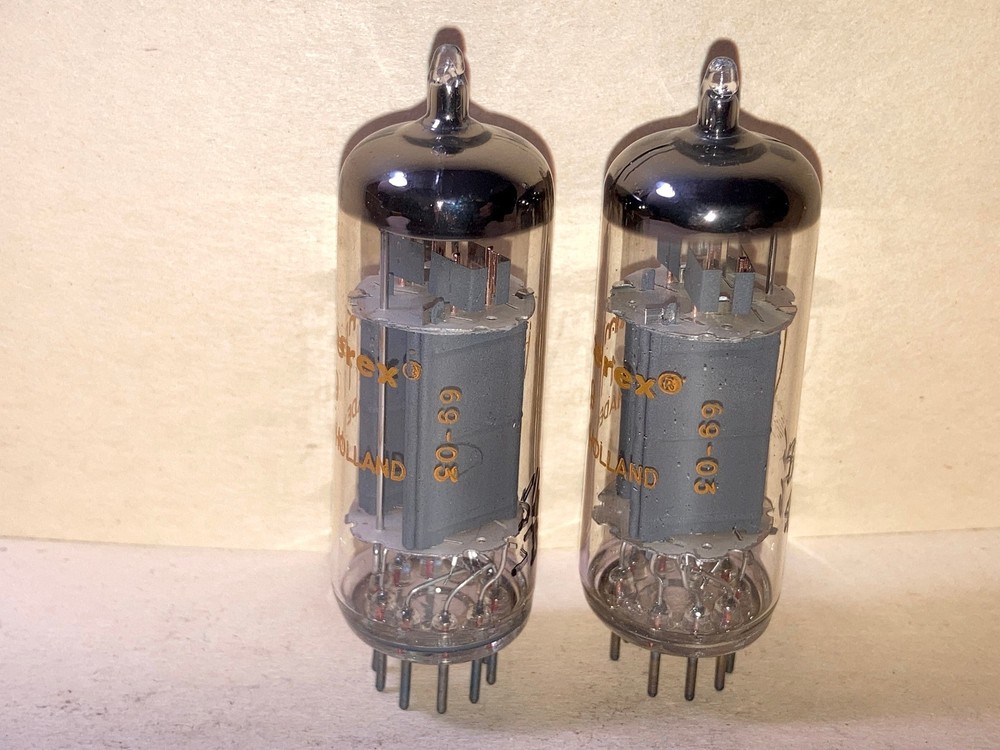 Amperex 7119 E182CC PQ Tubes, Matched Pair, Tested, NOS/NIB, Matched Codes