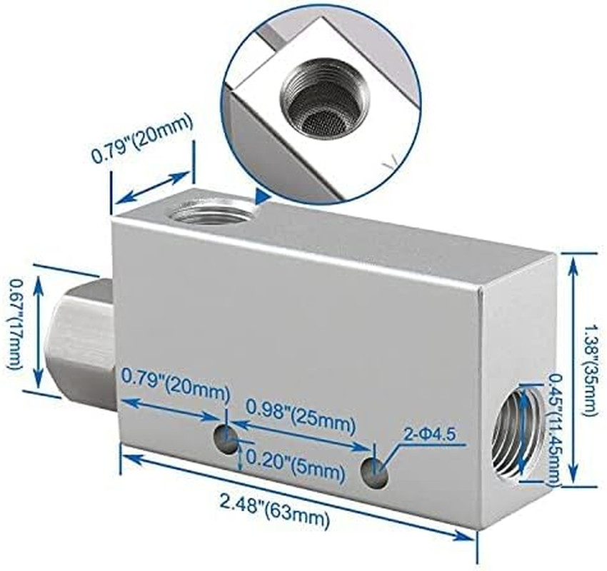 CV-15HS 1/4" PT Female Thread Dia Vacuum Ejector Pneumatic Fitting