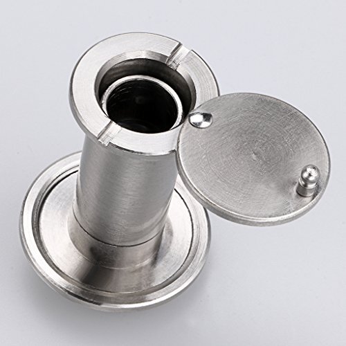 Security Peek Peep Hole Solid Brass With Privacy Cover For Front Door Viewer 2pc
