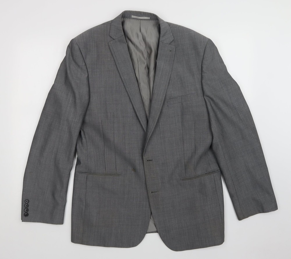 NEXT Mens Grey Wool Blend Suit Jacket Size 42