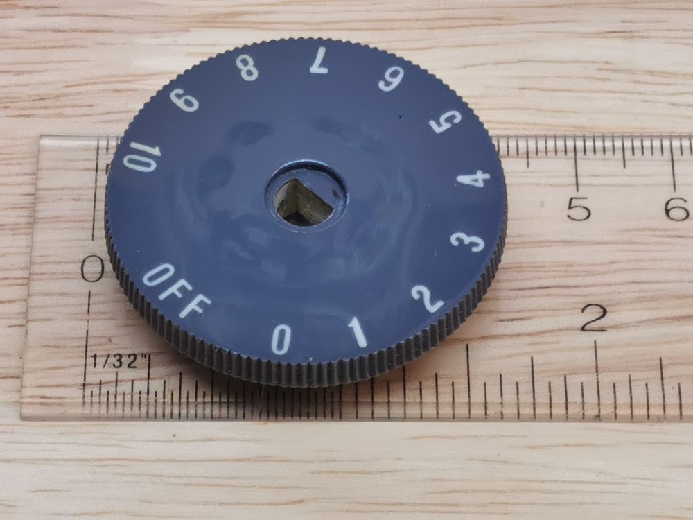 Flat Instrument Knob 1/4" D Shaft