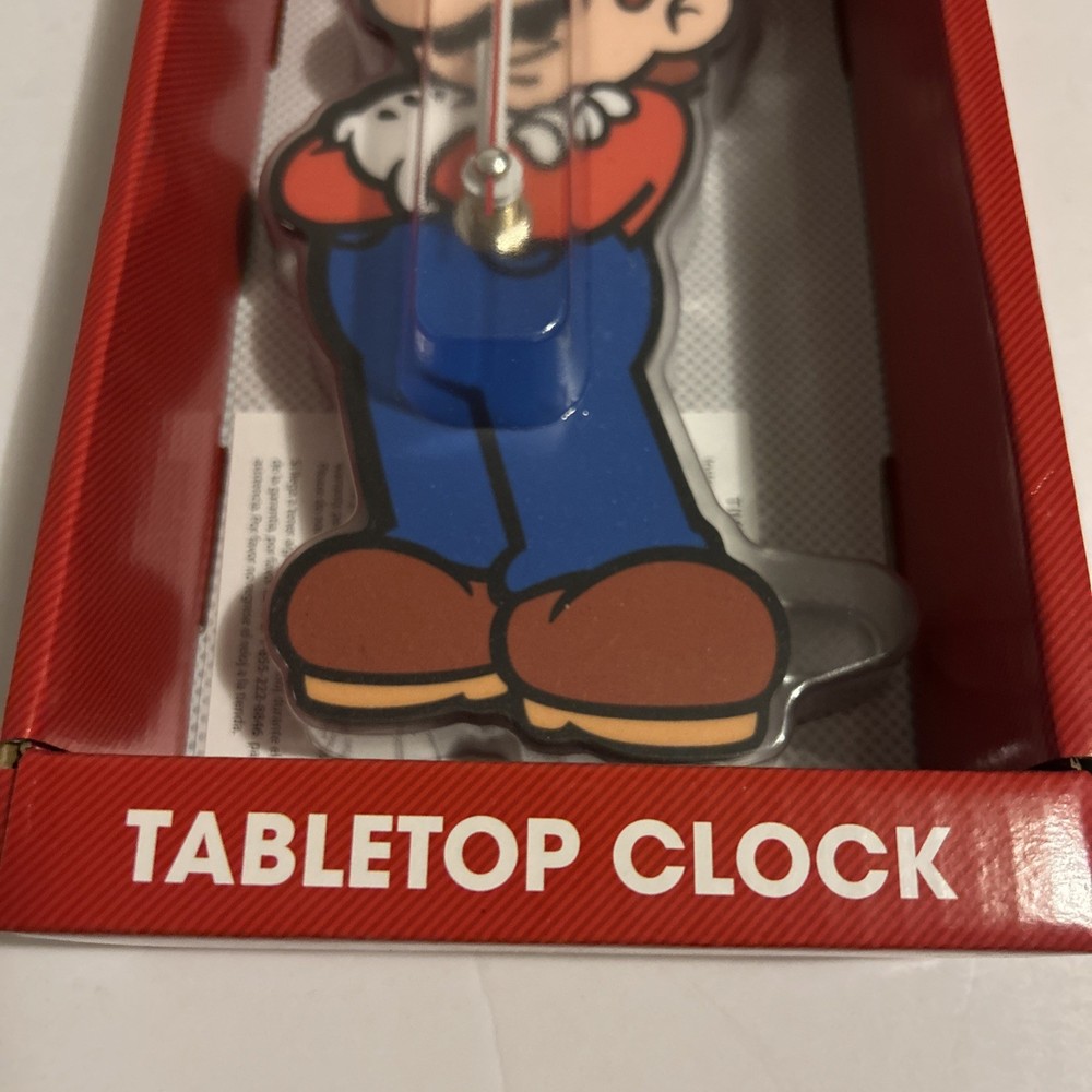 Retro Nintendo Super Mario Tabletop Clock Battery Powered