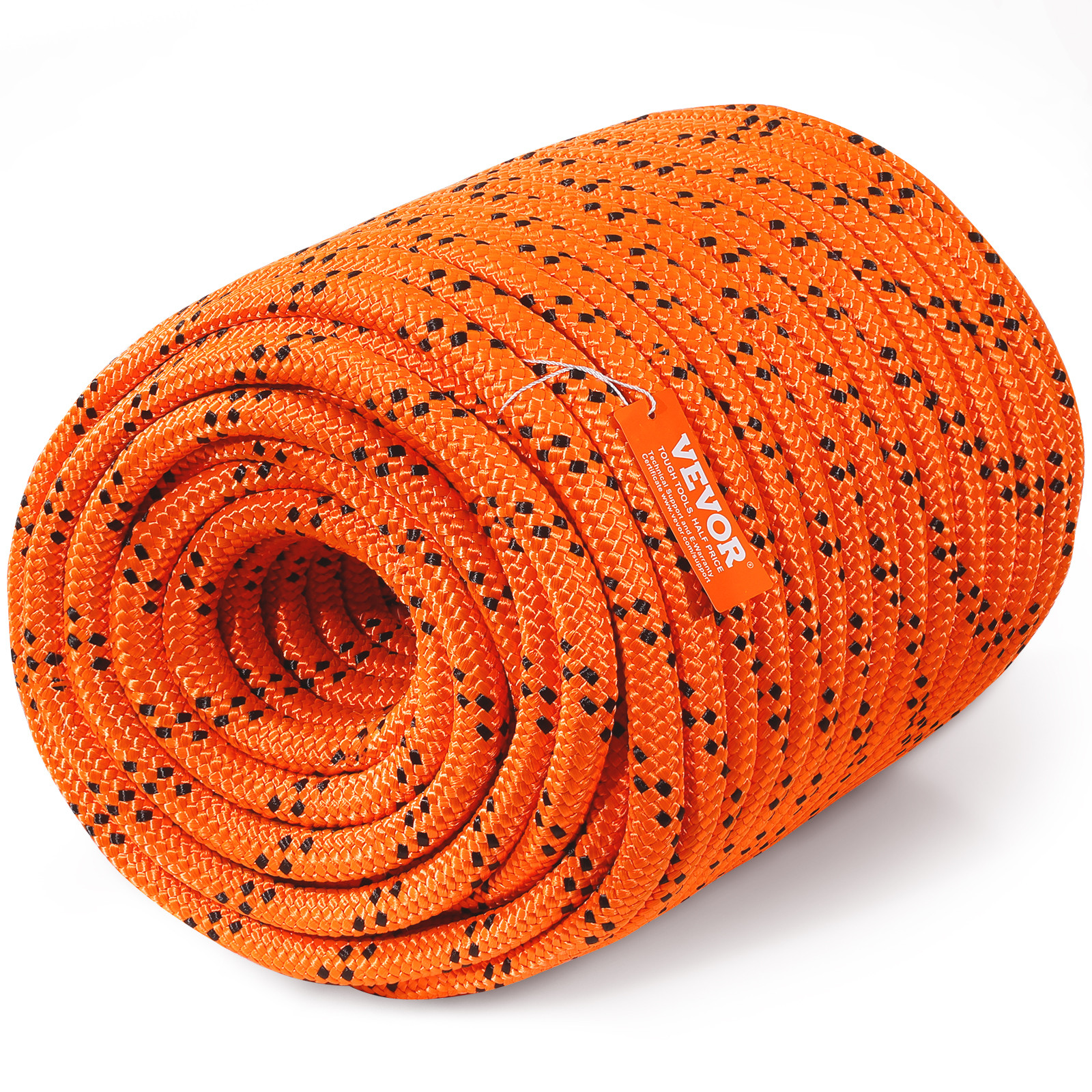 VEVOR Arborist Tree Climbing Rope Double Braid Polyester 3/4" x 220' 24-Strand