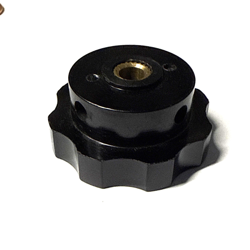 one knob OD=52 mm H=23 mm with double locking screws BLACK