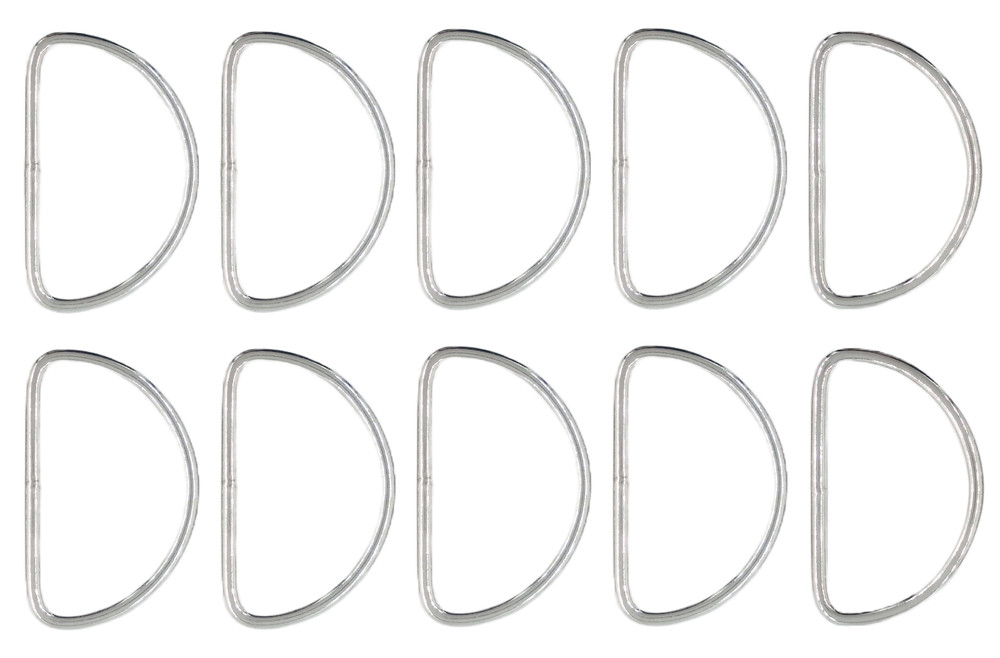 2" D Rings-Nickel Plate-Welded Various Quantities for 2" webbing