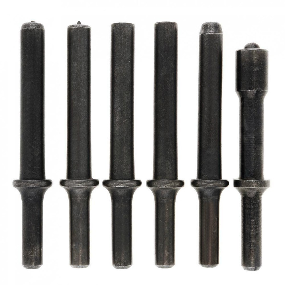 6Pcs Steel Solid Impact Head Bits for AIR CHISEL PUNCH HAMMER Bolt Removal Tool