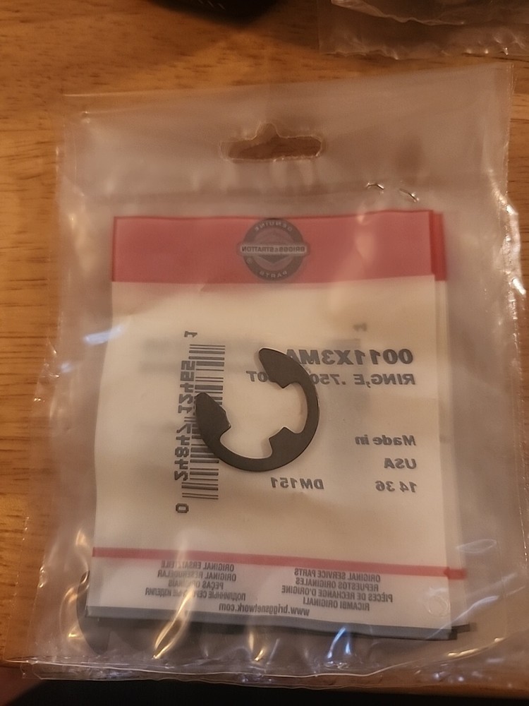 Briggs & Stratton OEM 11X3MA  Ring,E  .750D .050T.  (T4)