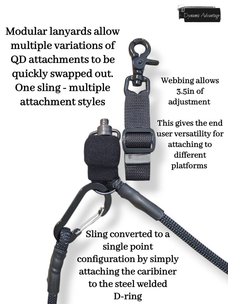 Dynamic Advantage PCC PDW Subgun Stainless Lobster Clasp single point sling