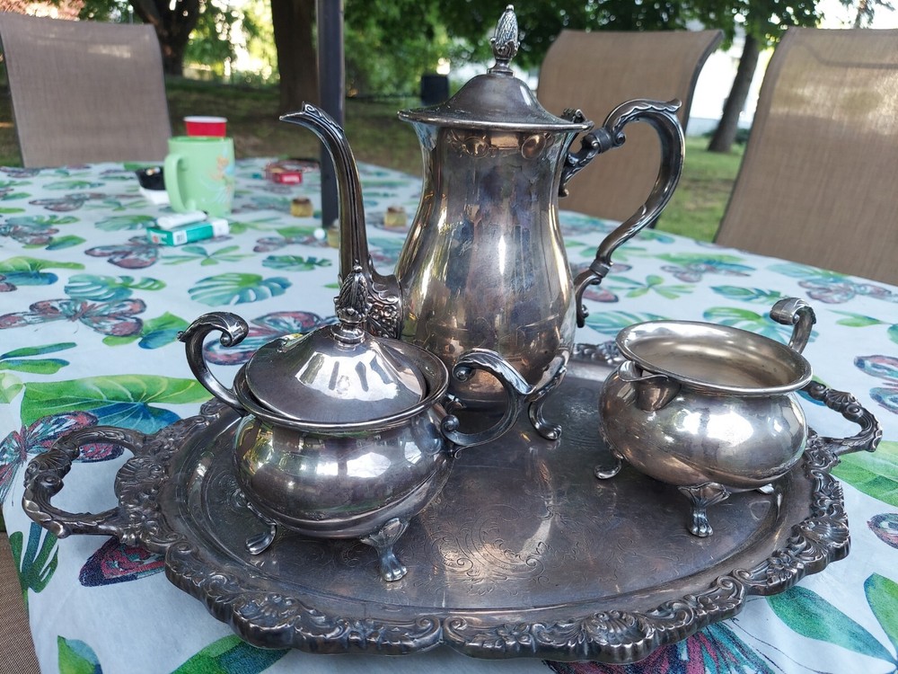 Poole  EPCA Silverplate 4 Piece Tea/Coffee Service Set