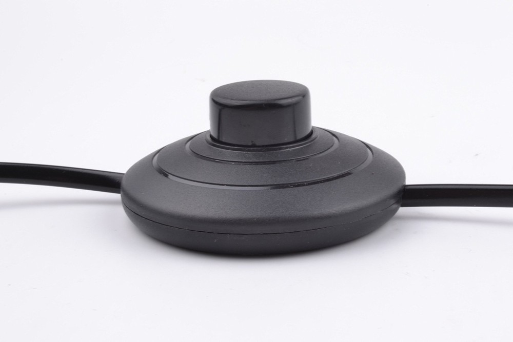 Foot Pedal Push Switch Inline Lamp Light On-off Control Footswitch with black