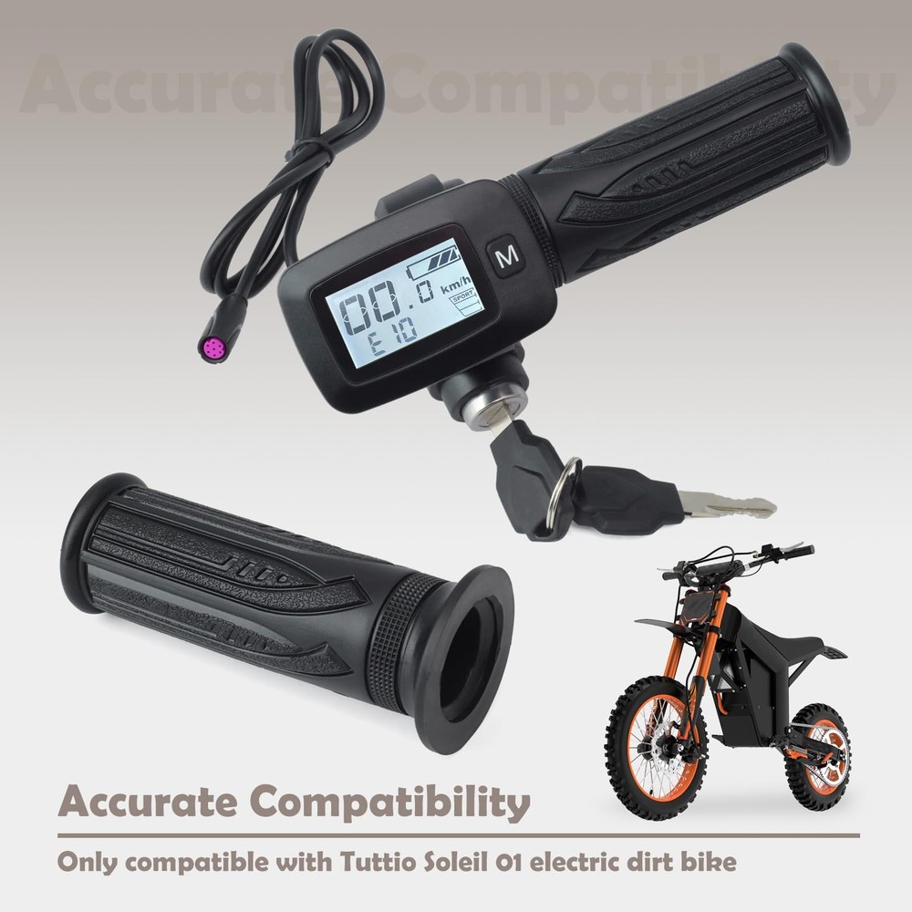 Upgrade 48V Throttle with M Key button Replacement for Tuttio Soleil01 Black