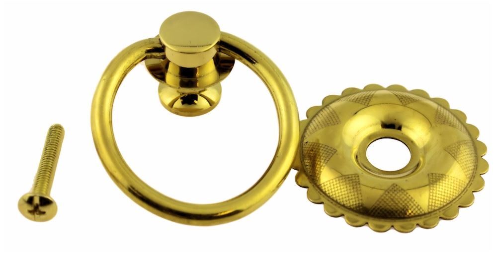 1-3/4" Eastlake Ring Pull Solid Brass