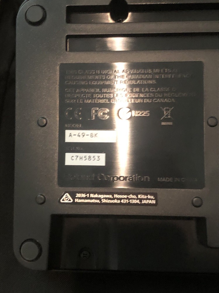 Roland A49BK 49 Key USB MIDI Controller - Black