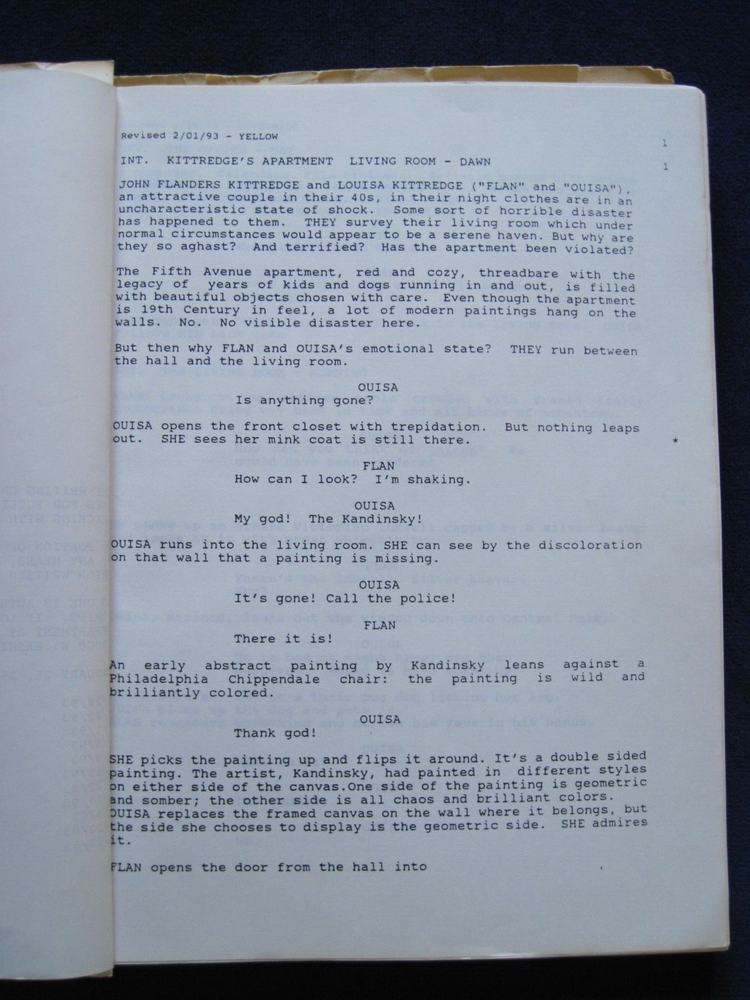 ORIGINAL SCRIPT - SIX DEGREES OF SEPARATION by JOHN GUARE - STARRING WILL SMITH
