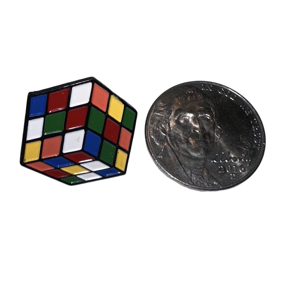 Rubiks Cube Enamel Lapel Pin