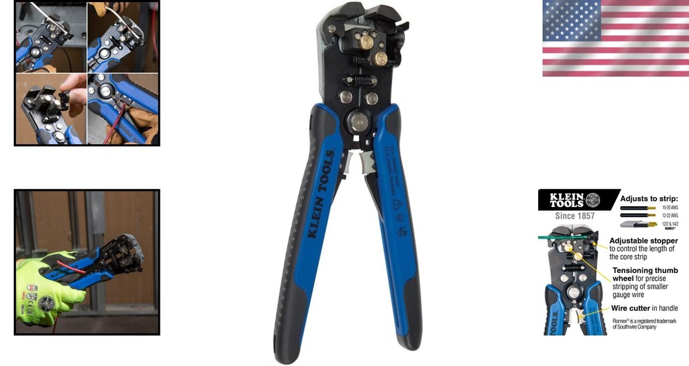 Professional Self-Adjusting Wire Cutter for 10-20 AWG Solid and Stranded Wire