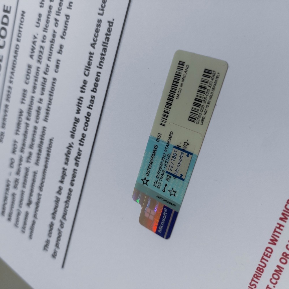 Microsoft SQL Server 2022 Standard ✔ Business Ready License | Genuine COA