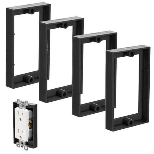 4pcs 1/2 Inch Single Gang Outlet Box Extender, Electrical Extender...