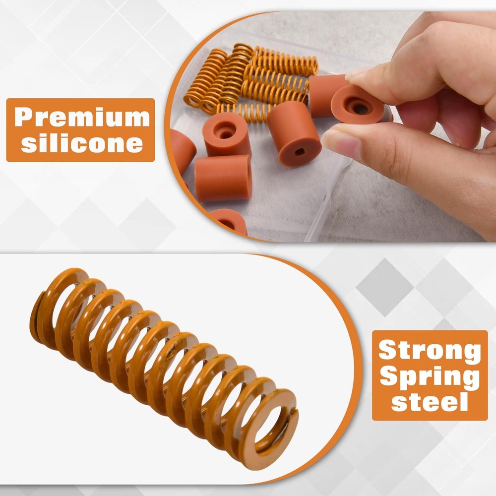 LEONTOOL 3D Printer Heatbed Leveling Parts, Silicone Column Solid Bed Mount...