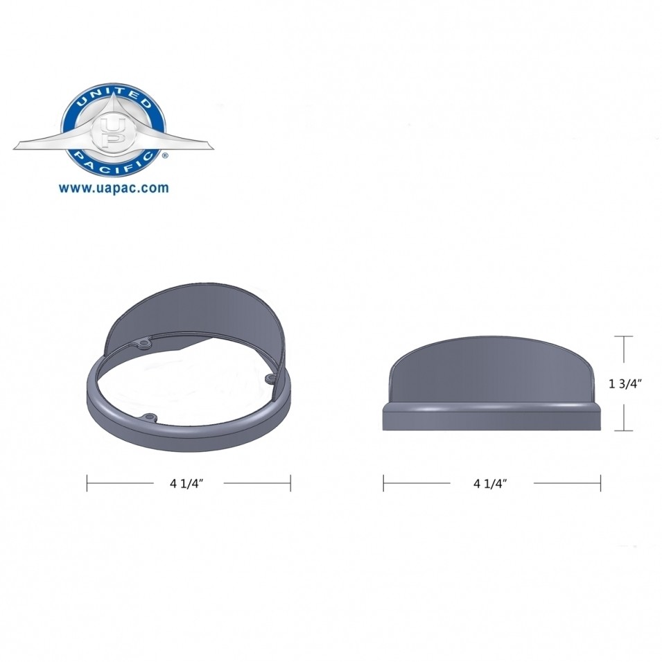 LED Round Double Face Light Bezel w/ Up Side Down Visor - Fits UP 38103 Series