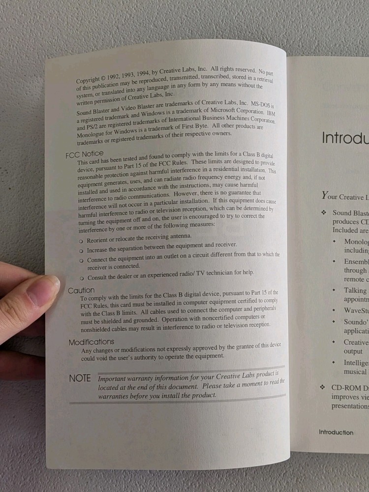 Sound Blaster 16 User's Guide