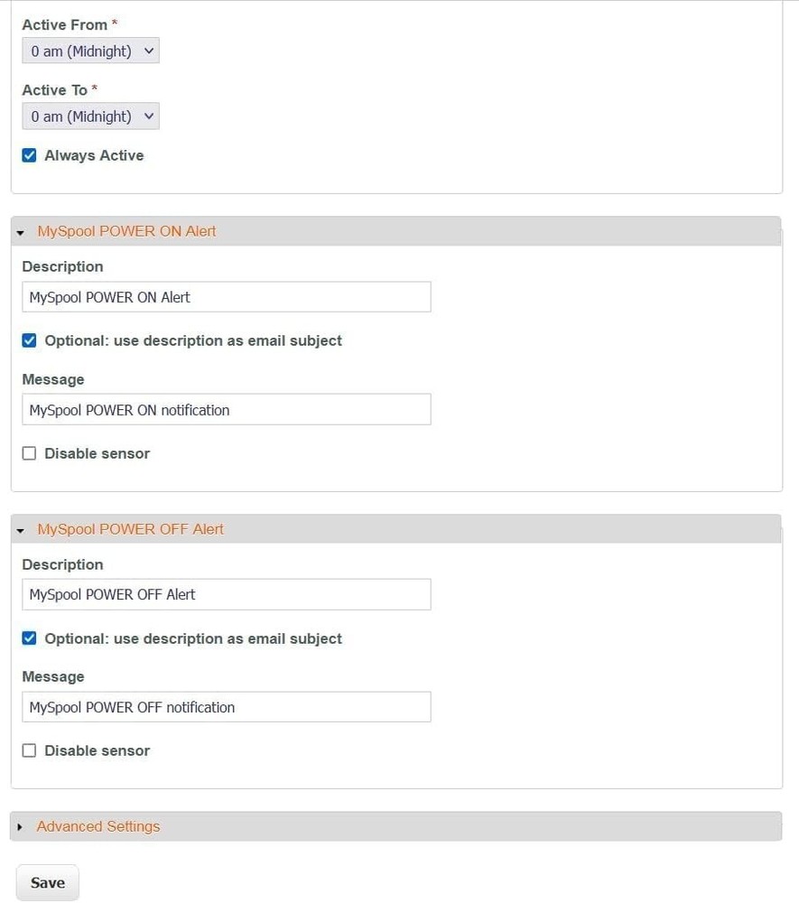 Power Failure Detector with Text Message and Email Alerts